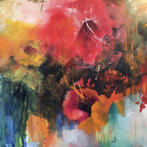 Sounds of the garden^acrylic on paper – 53x73cm