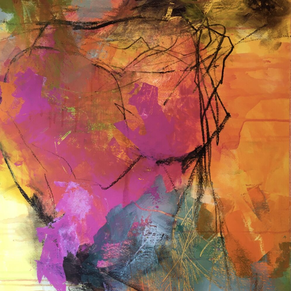 The last rose^acrylic on paper – 74X52cm