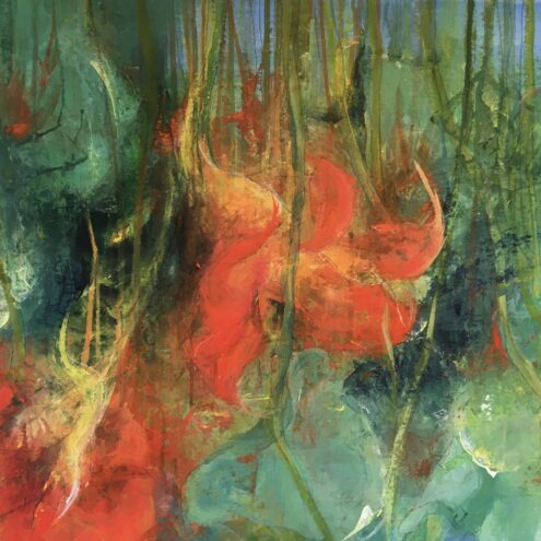 When the birds fall silent…^acrylic on paper – 46x61cm 